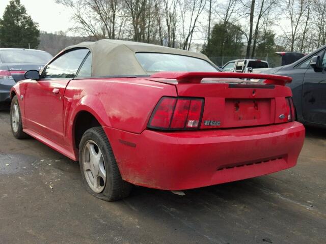 1FAFP446X4F215048 - 2004 FORD MUSTANG RED photo 3