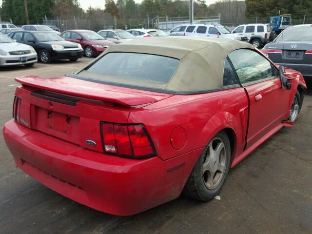 1FAFP446X4F215048 - 2004 FORD MUSTANG RED photo 4