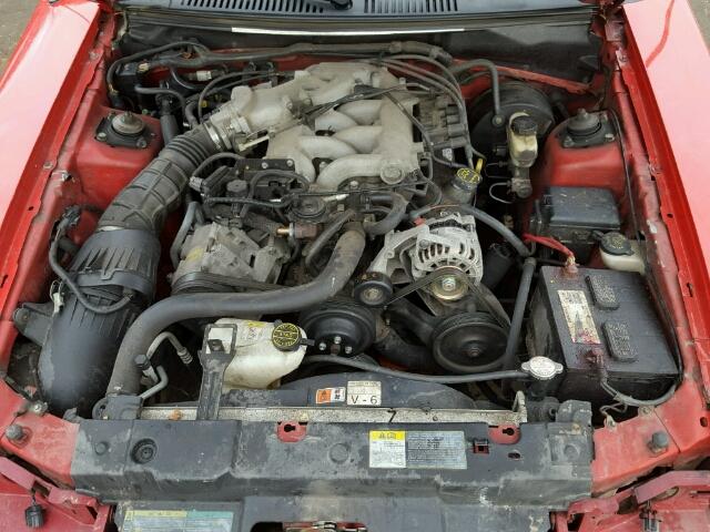 1FAFP446X4F215048 - 2004 FORD MUSTANG RED photo 7