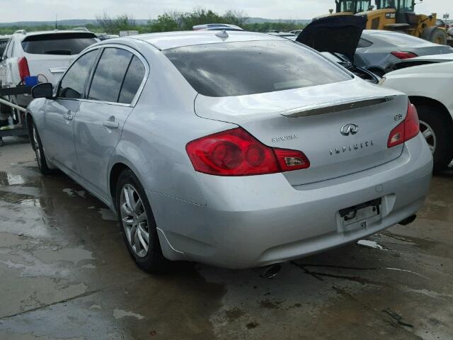 JNKBV61E47M716120 - 2007 INFINITI G35 SILVER photo 3