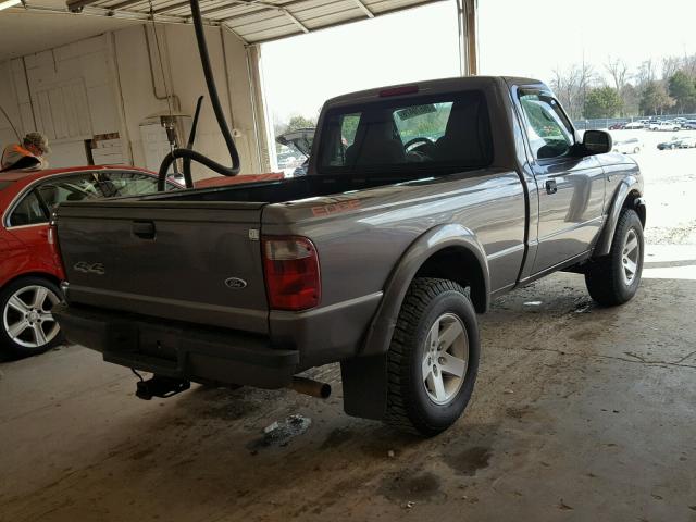 1FTYR11U75PA79634 - 2005 FORD RANGER GRAY photo 4