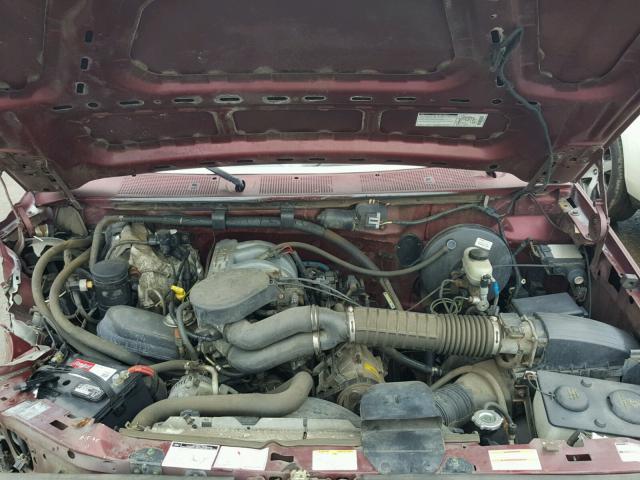 1FTEX15N4TKA50193 - 1996 FORD F150 BURGUNDY photo 7