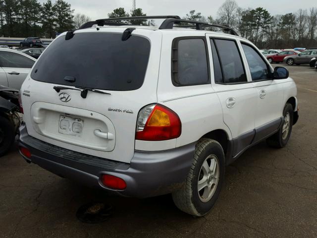 KM8SB12B14U630661 - 2004 HYUNDAI SANTA FE G WHITE photo 4