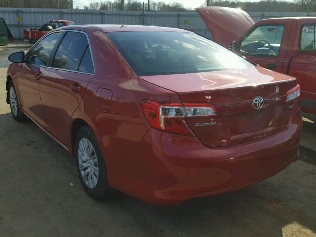 4T1BF1FK1CU632276 - 2012 TOYOTA CAMRY BASE RED photo 3