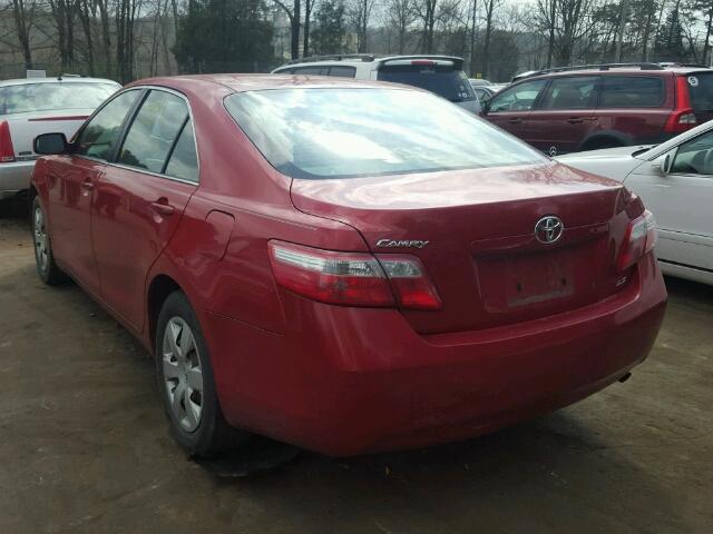 4T1BE46K39U274594 - 2009 TOYOTA CAMRY BASE RED photo 3