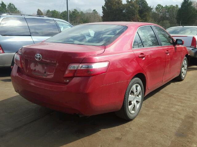 4T1BE46K39U274594 - 2009 TOYOTA CAMRY BASE RED photo 4