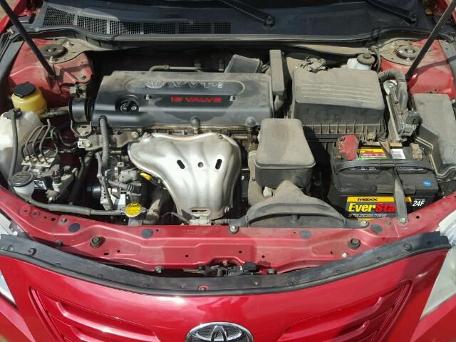 4T1BE46K39U274594 - 2009 TOYOTA CAMRY BASE RED photo 7