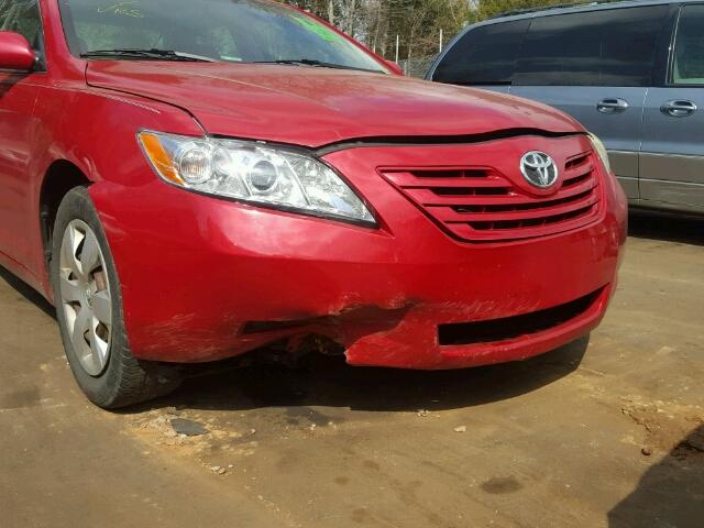 4T1BE46K39U274594 - 2009 TOYOTA CAMRY BASE RED photo 9