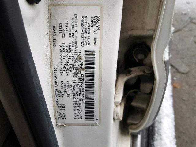 JT3HN87RXV0060032 - 1997 TOYOTA 4RUNNER LI WHITE photo 10