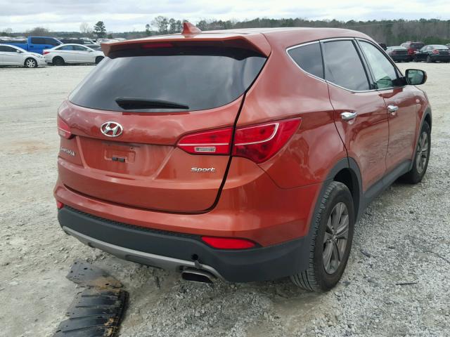 5XYZT3LB3FG232754 - 2015 HYUNDAI SANTA FE S ORANGE photo 4