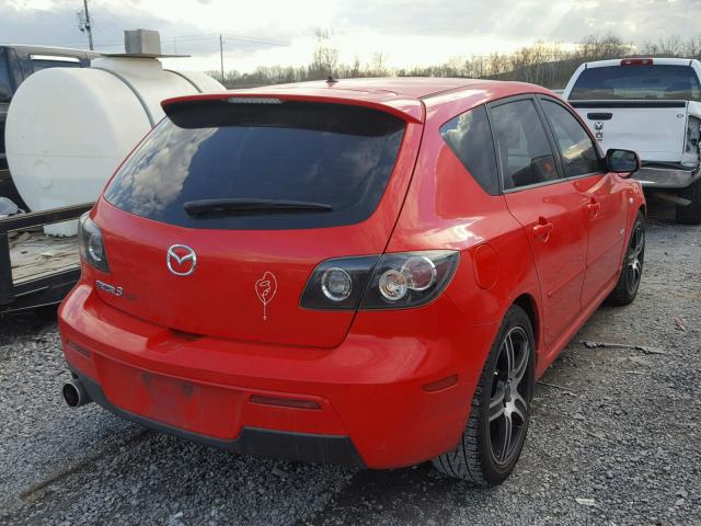 JM1BK343681832716 - 2008 MAZDA 3 HATCHBAC RED photo 4