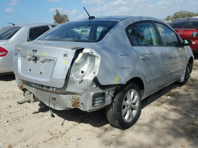 3N1AB6AP5CL665824 - 2012 NISSAN SENTRA 2.0 SILVER photo 4