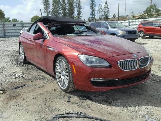 WBALZ3C55CDL71211 - 2012 BMW 650 I RED photo 1