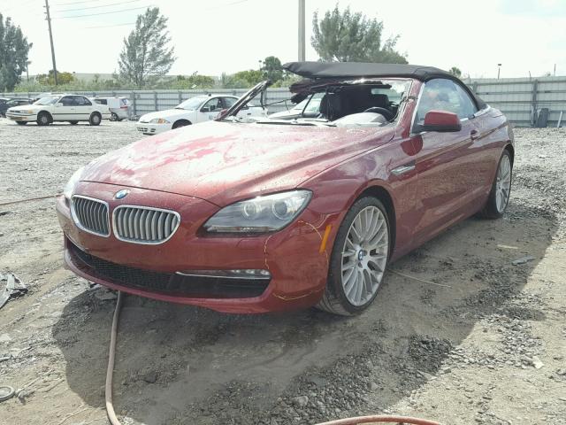 WBALZ3C55CDL71211 - 2012 BMW 650 I RED photo 2