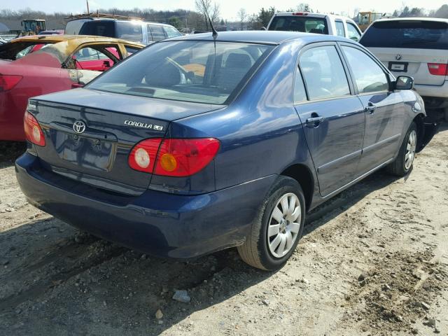 2T1BR32E84C300809 - 2004 TOYOTA COROLLA CE BLUE photo 4