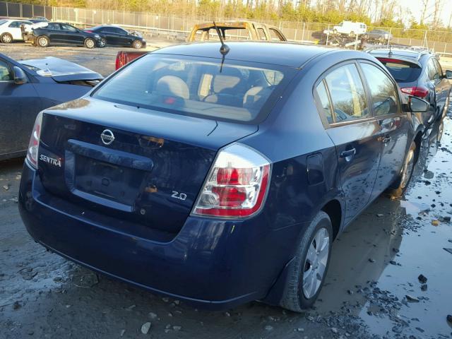 3N1AB61E37L691259 - 2007 NISSAN SENTRA 2.0 BLUE photo 4