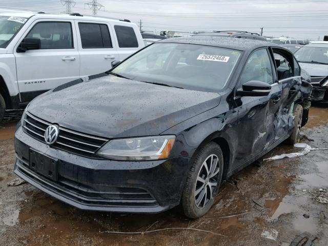 3VWDB7AJXHM222711 - 2017 VOLKSWAGEN JETTA SE BLACK photo 2