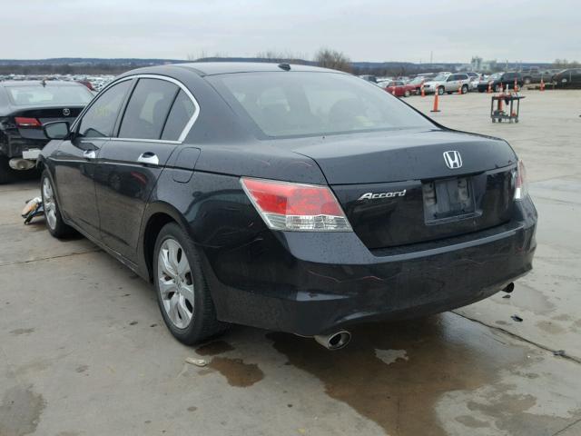 1HGCP36878A082114 - 2008 HONDA ACCORD EXL BLACK photo 3