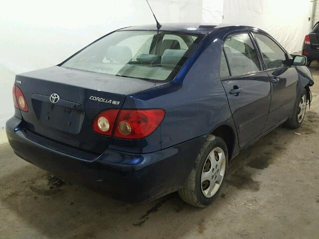 JTDBR32E870111270 - 2007 TOYOTA COROLLA CE BLUE photo 4