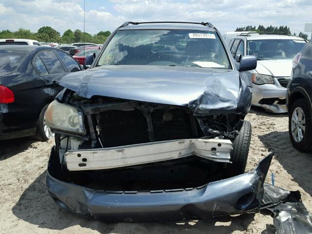 JTEGD21A060143542 - 2006 TOYOTA HIGHLANDER BLUE photo 9