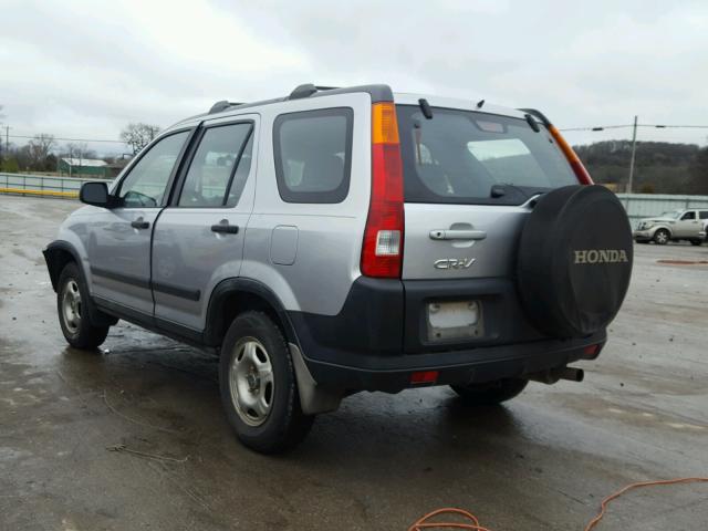 JHLRD68452C015135 - 2002 HONDA CR-V LX SILVER photo 3