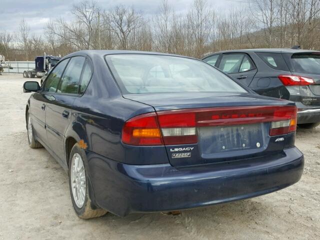 4S3BE625347204178 - 2004 SUBARU LEGACY L S BLUE photo 3