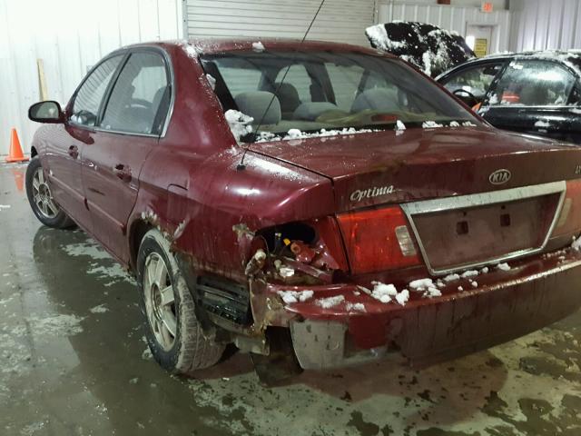 KNAGD128435221441 - 2003 KIA OPTIMA BURGUNDY photo 9