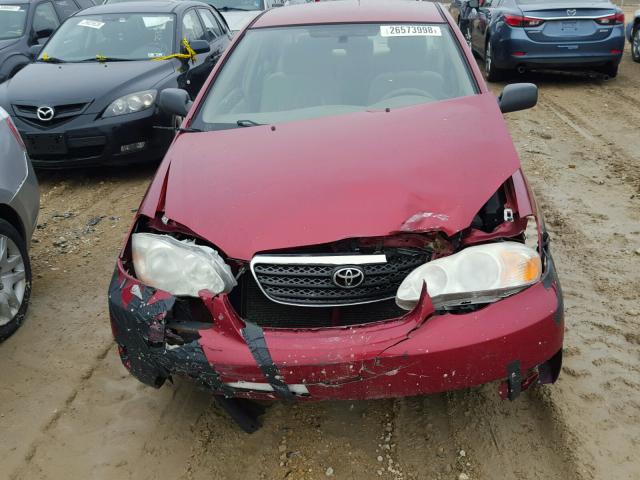 2T1BR32E45C338605 - 2005 TOYOTA COROLLA CE RED photo 7