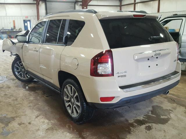 1C4NJDEB1HD111844 - 2017 JEEP COMPASS LA TAN photo 3