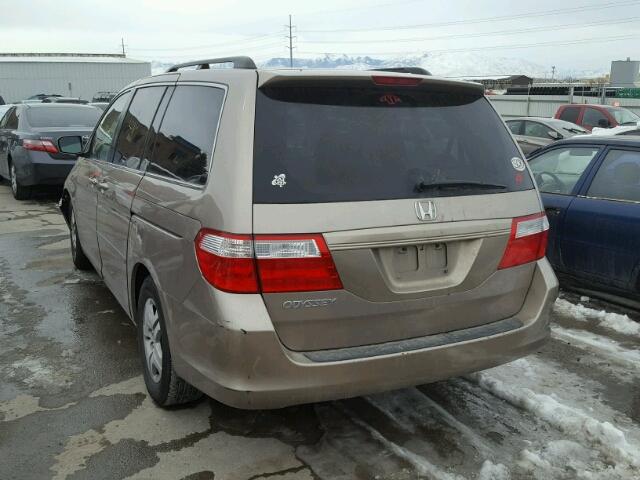 5FNRL38767B443802 - 2007 HONDA ODYSSEY EX GOLD photo 3