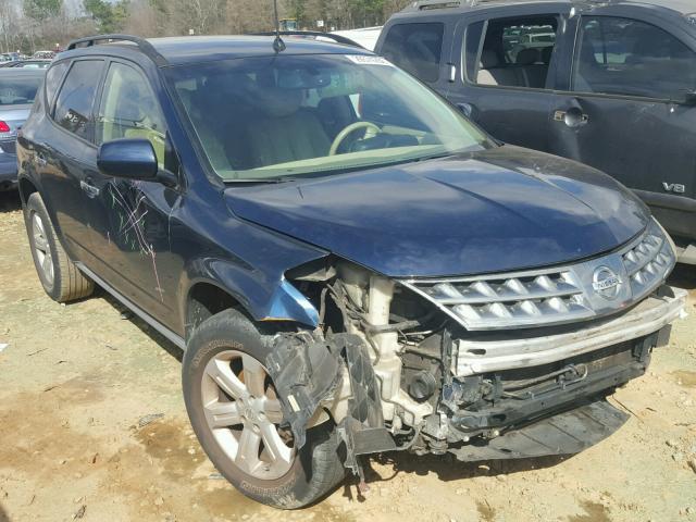 JN8AZ08T97W516801 - 2007 NISSAN MURANO SL BLUE photo 1