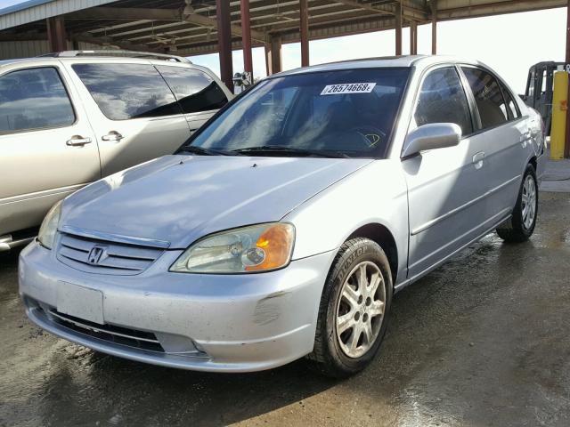2HGES26733H521103 - 2003 HONDA CIVIC EX ვერცხლისფერი ფოტო 2