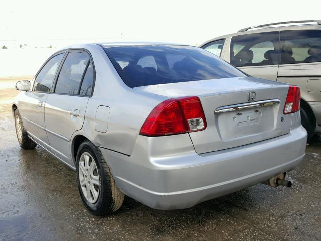 2HGES26733H521103 - 2003 HONDA CIVIC EX ვერცხლისფერი ფოტო 3