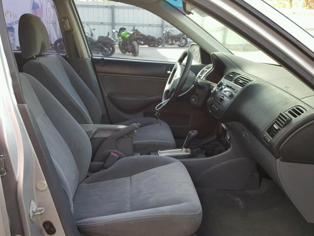 2HGES26733H521103 - 2003 HONDA CIVIC EX ვერცხლისფერი ფოტო 5