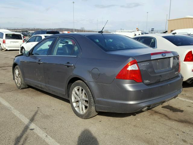 3FAHP0JG8BR172330 - 2011 FORD FUSION SEL GRAY photo 3