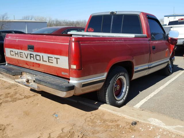 1GCDC14K2LZ229161 - 1990 CHEVROLET C1500 RED photo 4