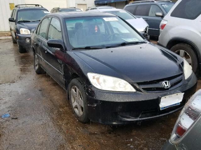 1HGES26784L018087 - 2004 HONDA CIVIC EX BLACK photo 1