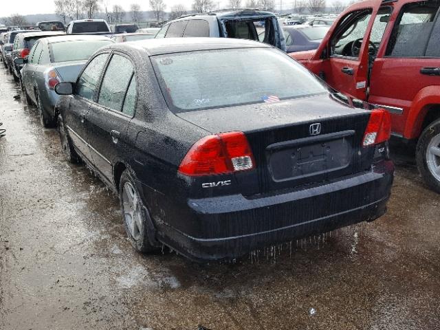 1HGES26784L018087 - 2004 HONDA CIVIC EX შავი ფოტო 3