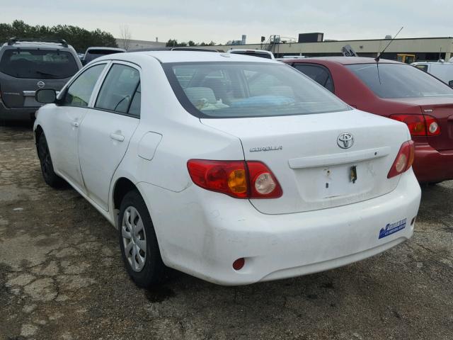 1NXBU40E99Z010527 - 2009 TOYOTA COROLLA BA WHITE photo 3