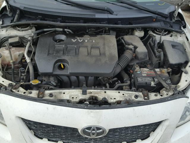 1NXBU40E99Z010527 - 2009 TOYOTA COROLLA BA WHITE photo 7