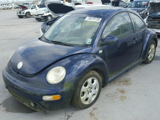 3VWCP21C52M424042 - 2002 VOLKSWAGEN NEW BEETLE BLUE photo 2