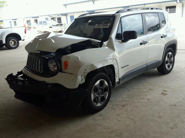 ZACCJAAB0HPE67568 - 2017 JEEP RENEGADE S WHITE photo 2