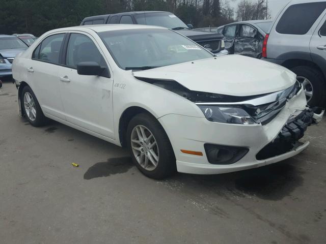 3FAHP0GA4CR340730 - 2012 FORD FUSION S WHITE photo 1