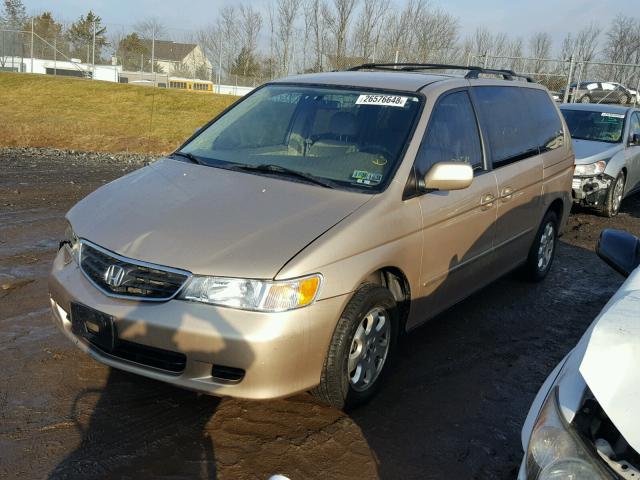 5FNRL18952B030719 - 2002 HONDA ODYSSEY EX BEIGE photo 2