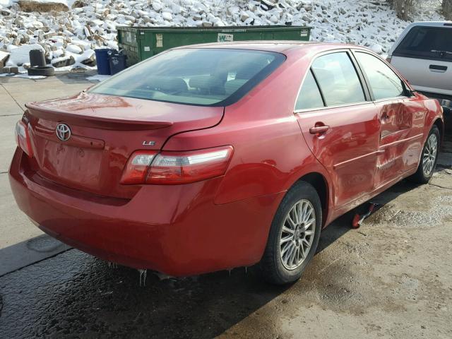 4T1BE46K29U374220 - 2009 TOYOTA CAMRY BASE RED photo 4