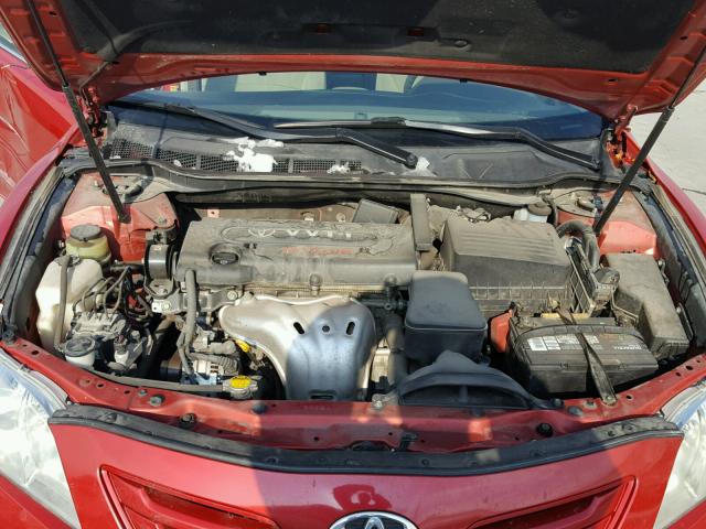 4T1BE46K29U374220 - 2009 TOYOTA CAMRY BASE RED photo 7