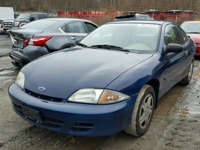 1G1JS124827120720 - 2002 CHEVROLET CAVALIER L BLUE photo 2