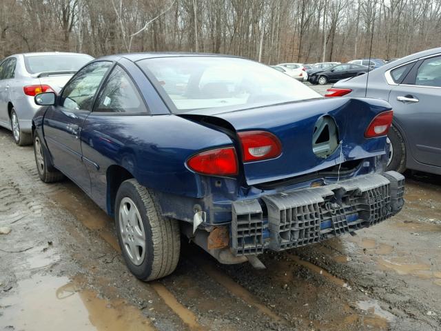 1G1JS124827120720 - 2002 CHEVROLET CAVALIER L BLUE photo 3