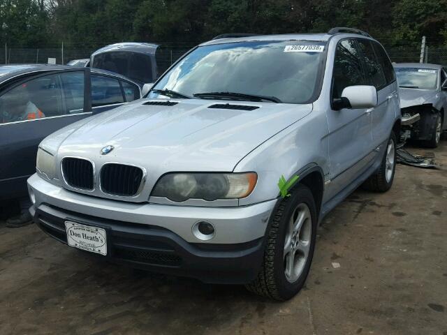 WBAFA53521LM67896 - 2001 BMW X5 3.0I SILVER photo 2