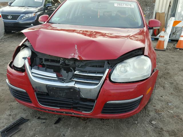 3VWGG71K57M136468 - 2007 VOLKSWAGEN JETTA RED photo 9